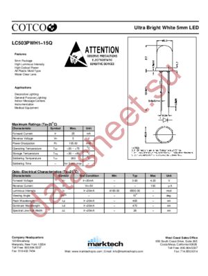 LC503PWH1-15Q datasheet  