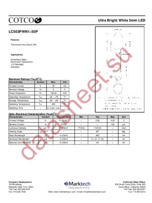 LC503PWN1-50P datasheet  