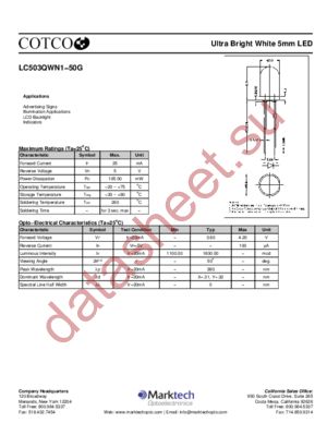LC503QWN1-50G datasheet  