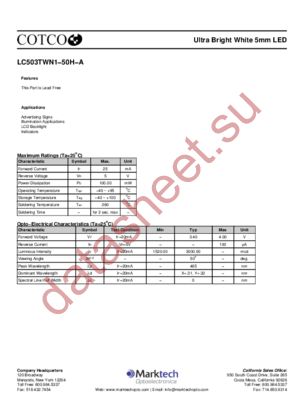 LC503TWN1-50H-A datasheet  