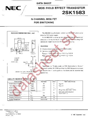 2SK1583 datasheet  