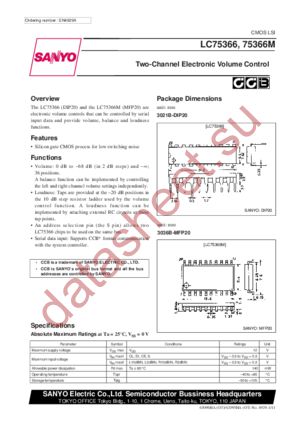 LC75366M datasheet скачать даташит