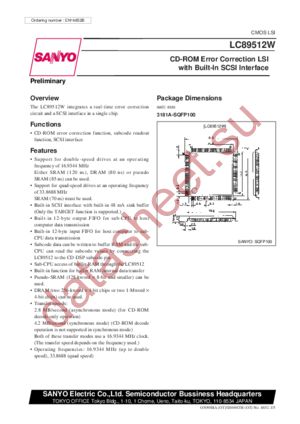 LC89512W datasheet  