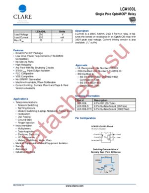 LCA100LS datasheet  