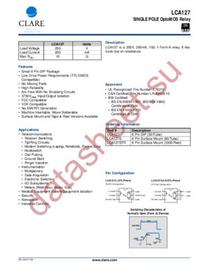 LCA127S datasheet  