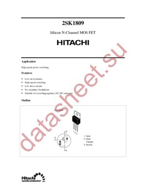 2SK1809 datasheet  