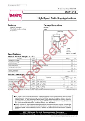 2SK1813 datasheet  