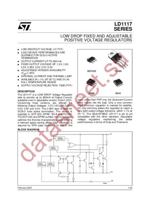 LD1117DT30C datasheet  