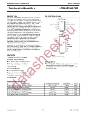 LF398N datasheet  