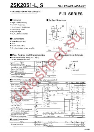 2SK2051 datasheet  