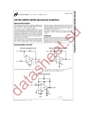 LM108J/883 datasheet  