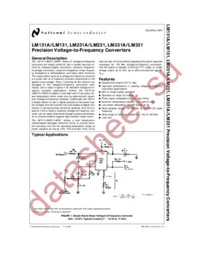 LM231 datasheet  