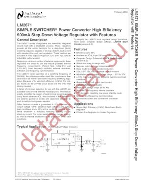 LM2671LD-5.0 datasheet  