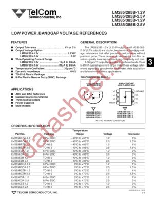 LM385B-2.5V datasheet  