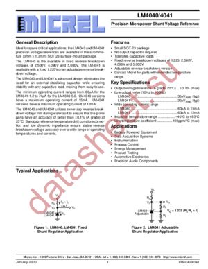 LM4040AIM3-4.1 datasheet  