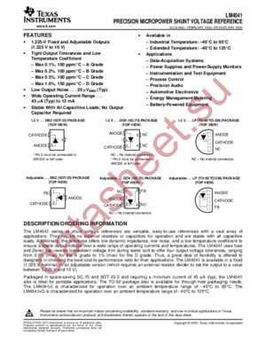 LM4041CIDCKTE4 datasheet  