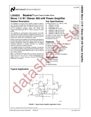 LM4850LD datasheet  