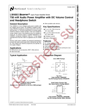 LM4865 datasheet  