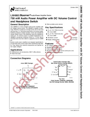 LM4865M datasheet  