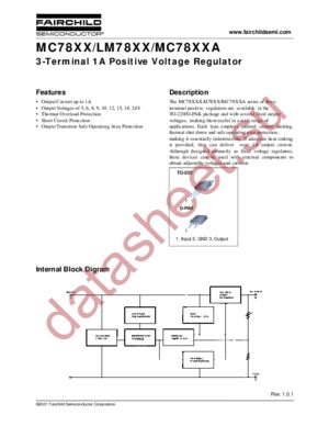 MC7809ACTBU datasheet  