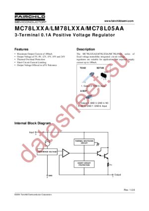 MC78L08ACPX datasheet  