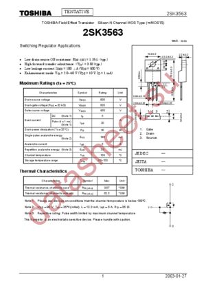 2SK3563 datasheet  