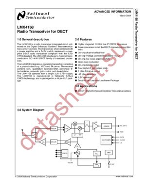 LMX4168 datasheet  