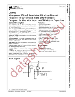 LP2985AIM5-5.0 datasheet  