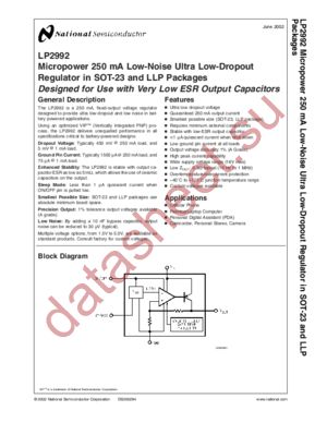 LP2992AIM5X-2.5 datasheet  