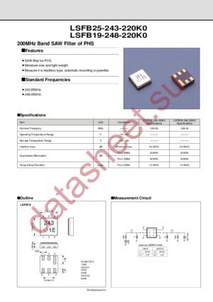 LSFB25-243-220K0 datasheet  