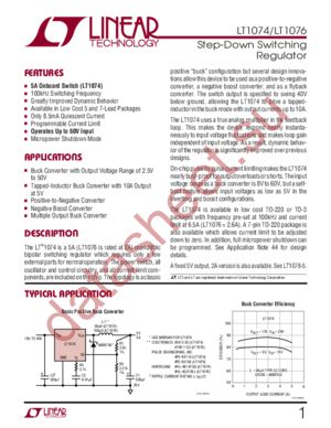 LT1074HVCT7 datasheet  