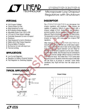 LT1121IS8-3.3 datasheet  