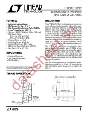 LT1219CS8 datasheet  