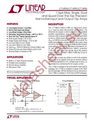 LT1496IS datasheet  