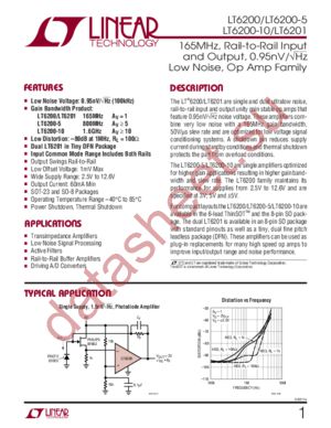 LT6200IS8-10 datasheet  