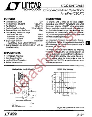 LTC1052CN datasheet  