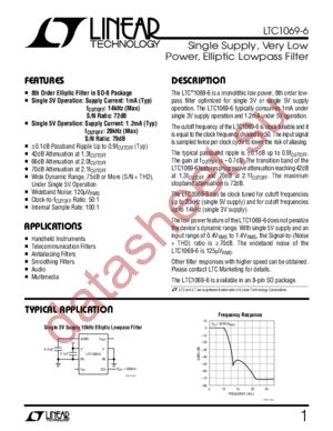 LTC1069-6CS8 datasheet  