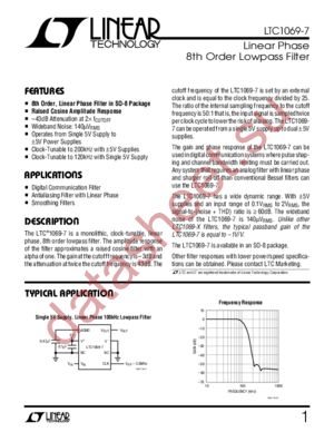 LTC1069-7CS8 datasheet  