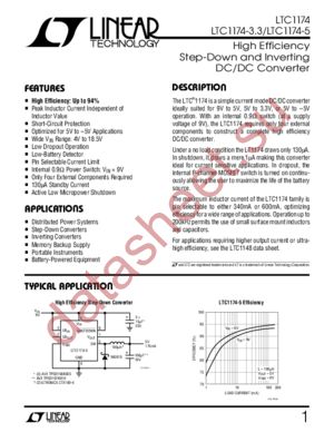 LTC1174HVCN8-5 datasheet  