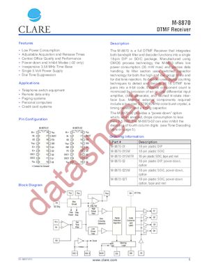 M-8870 datasheet  