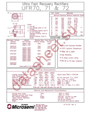 UFR7140 datasheet  