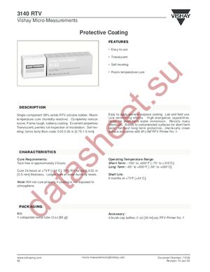 3140RTV datasheet  