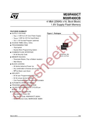 M28R400CTB120ZB1T datasheet  