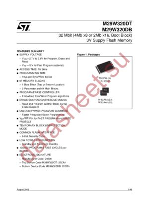 M29W320DB70N1T datasheet  