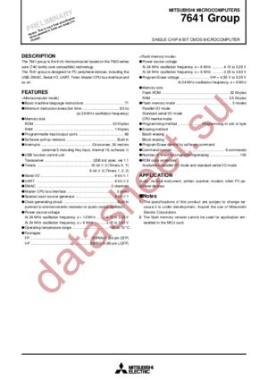 M37641F8FP datasheet  