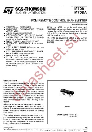 M708 datasheet  