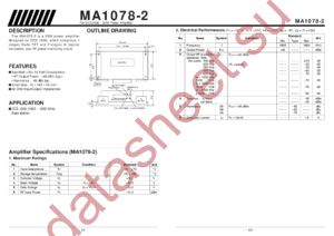MA1078-2 datasheet  