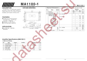 MA1100-1 datasheet  
