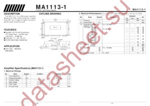 MA1113-1 datasheet  