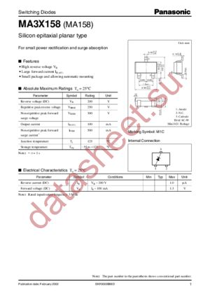 MA158 datasheet  